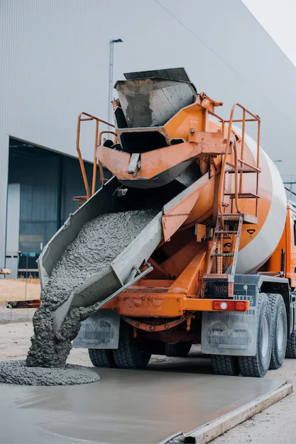 Photo Concrete Mixer Truck Process Mixing Concrete 981168 16995